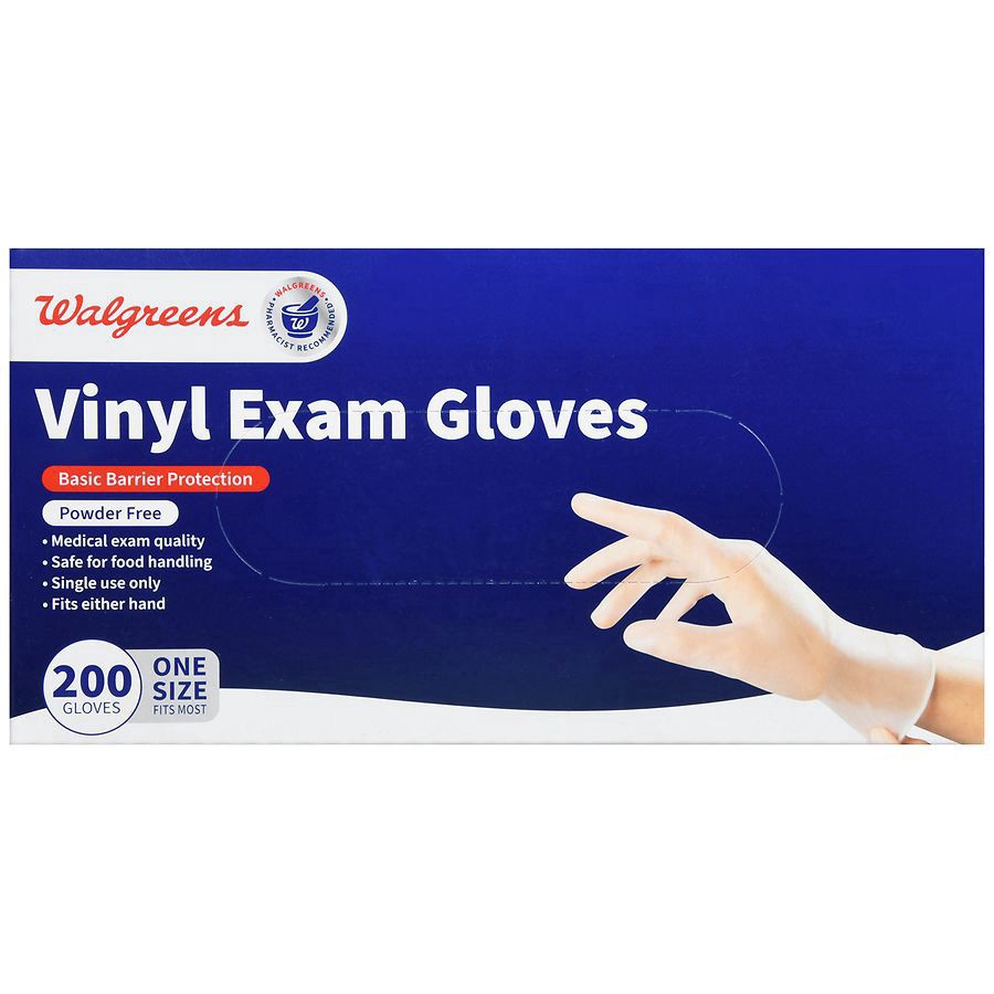 slide 4 of 5, Walgreens Vinyl Exam Gloves, 200 ct