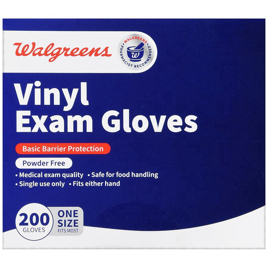 slide 2 of 5, Walgreens Vinyl Exam Gloves, 200 ct