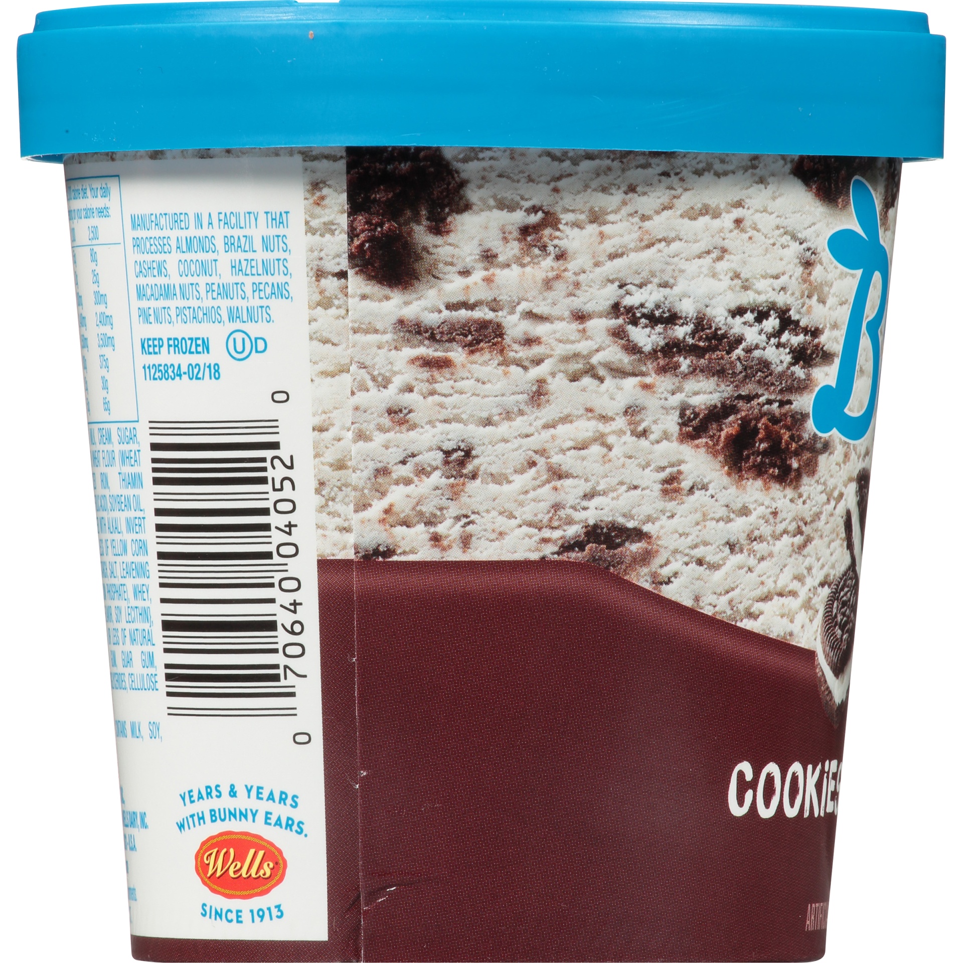 slide 2 of 6, Blue Bunny Cookies & Cream, 16 oz