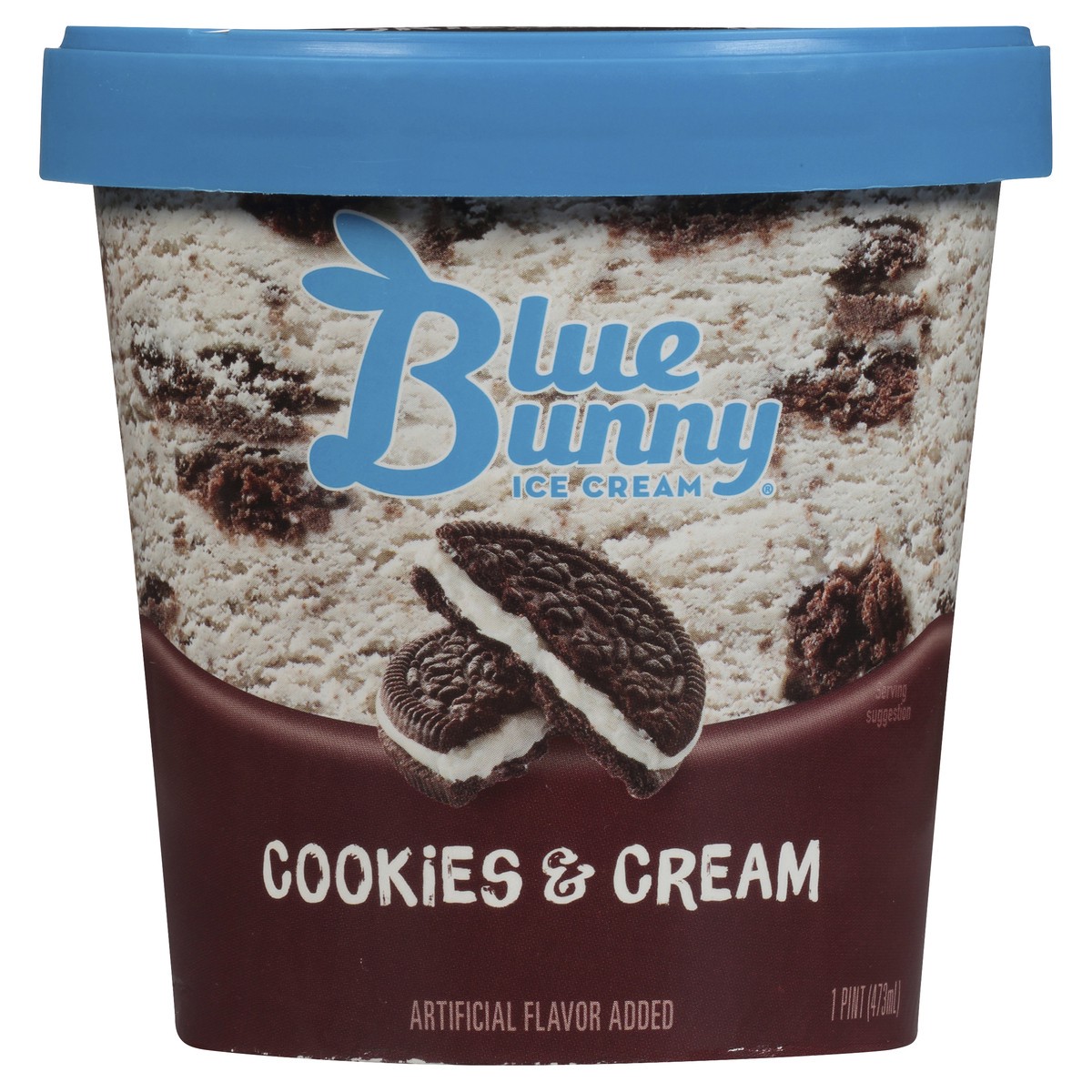 slide 1 of 10, Blue Bunny Cookies & Cream Ice Cream, 1 pint