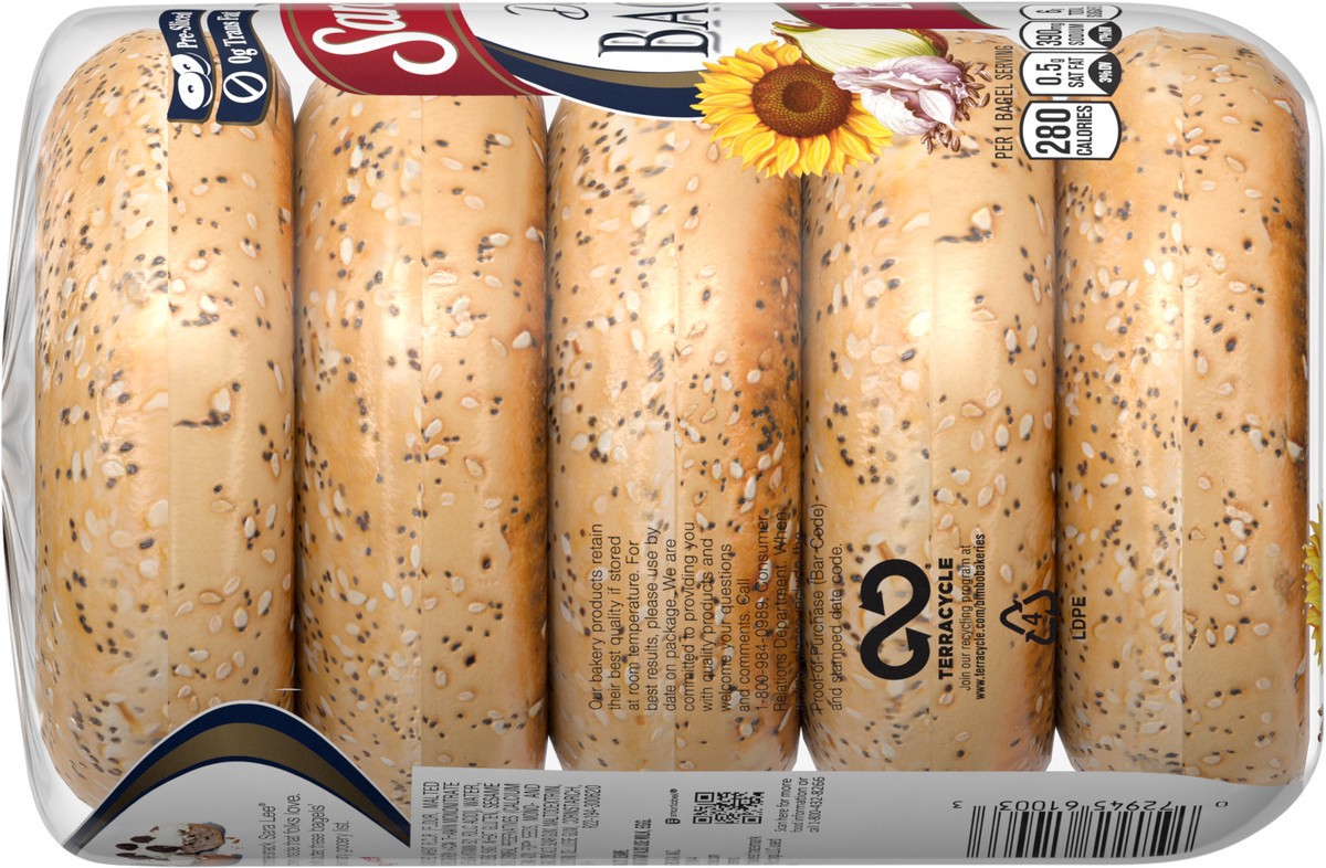 slide 4 of 7, Sara Lee Deluxe Bagels, 5 count, 16.7 oz, 5 ct