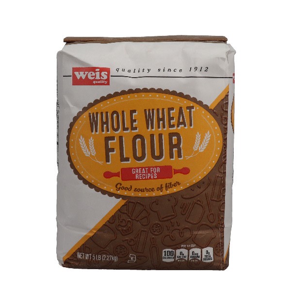 slide 1 of 1, Weis Quality Whole Wheat Flour, 5 lb