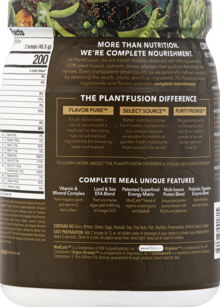 slide 6 of 6, PlantFusion Complete Meal 16.05 oz, 15.9 oz