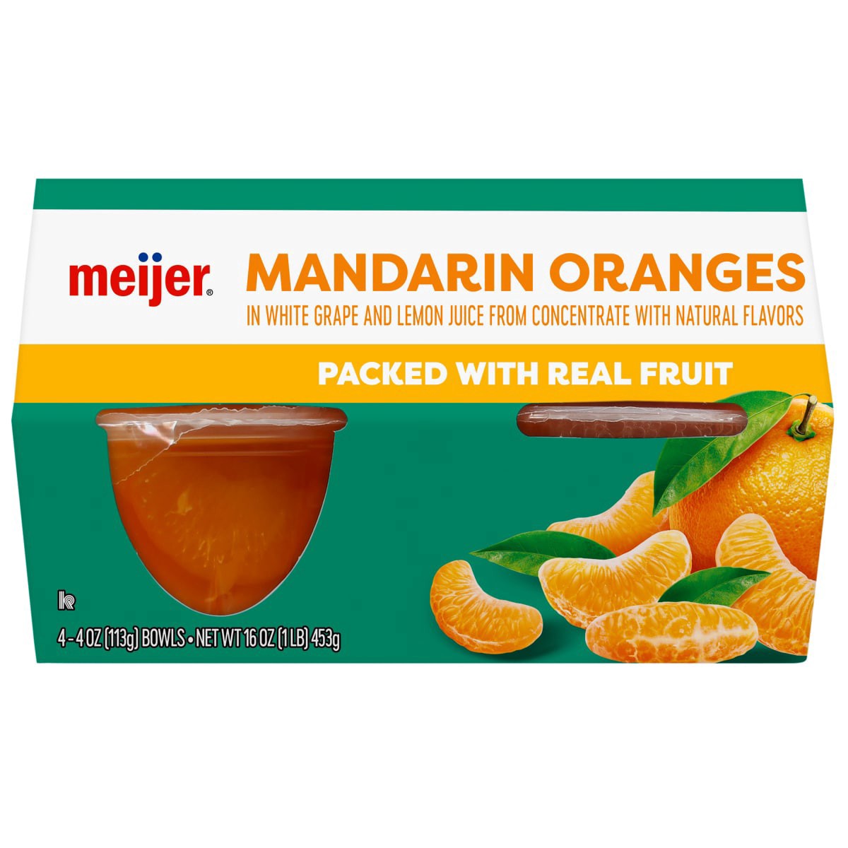 slide 1 of 5, Meijer Mandarin Oranges in 100% Fruit Juice, 4 ct