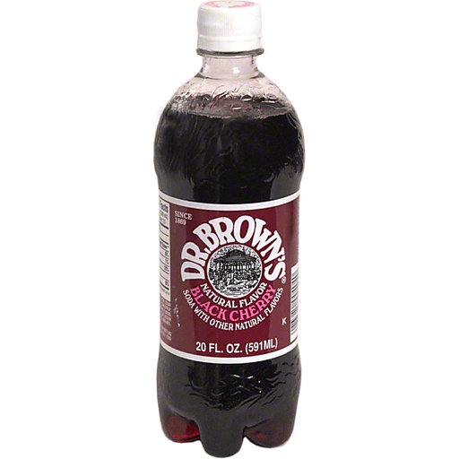 slide 1 of 1, Dr. Brown's Black Cherry Soda, 20 fl oz