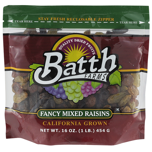 slide 1 of 1, Batth Farms Fancy Mixed Raisins, 16 oz