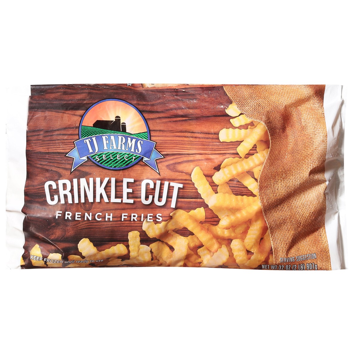 slide 10 of 14, TJ Farms Select Crinkle Cut French Fries 32 oz, 32 oz