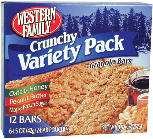 slide 1 of 1, Western Family Crunch Granola Variety, 8.9 oz