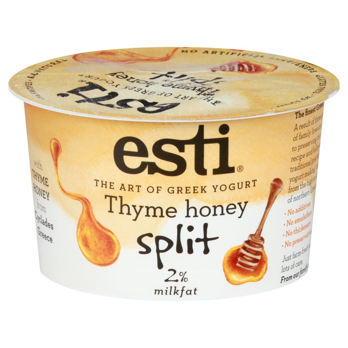 slide 1 of 1, esti Thyme Honey 2% Split, 5.3 oz