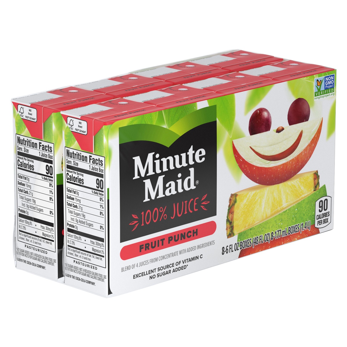 slide 2 of 11, Minute Maid Fruit Punch Juice Cartons, 6 fl oz, 8 Pack, 8 ct