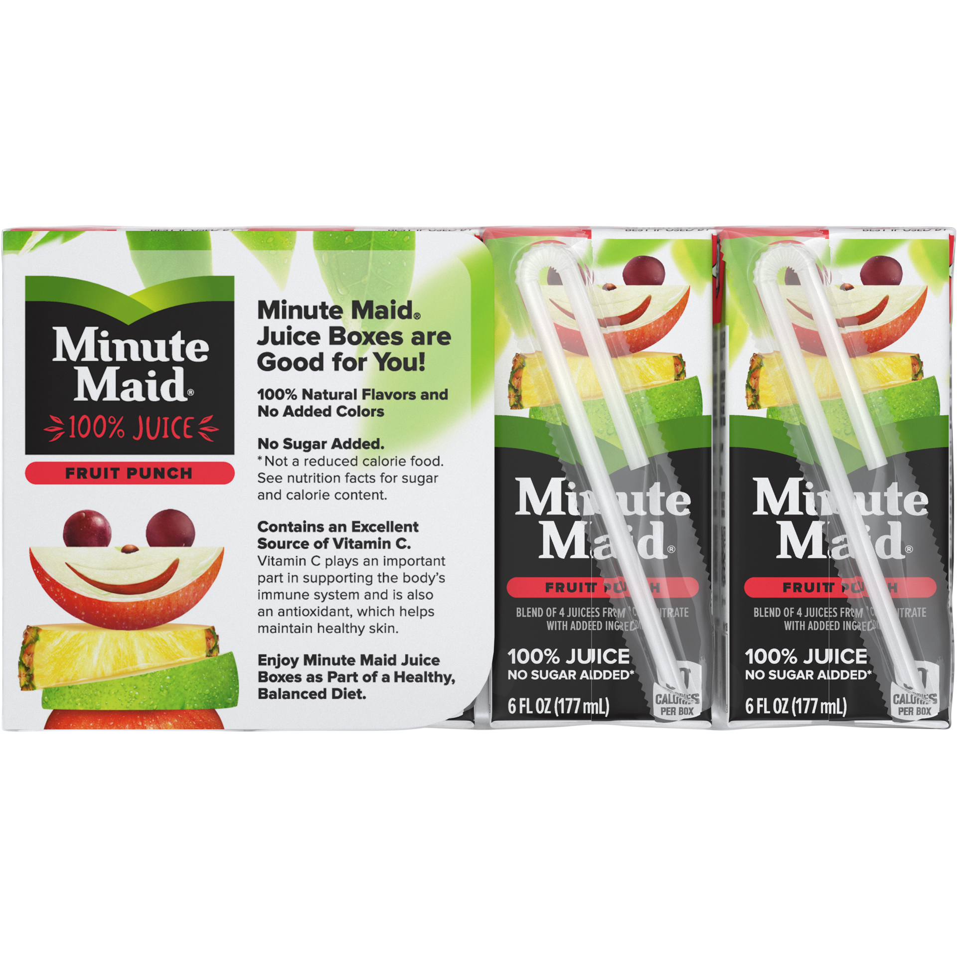 slide 3 of 5, Minute Maid Fruit Punch Juice Cartons, 6 fl oz, 8 Pack, 8 ct; 6 fl oz