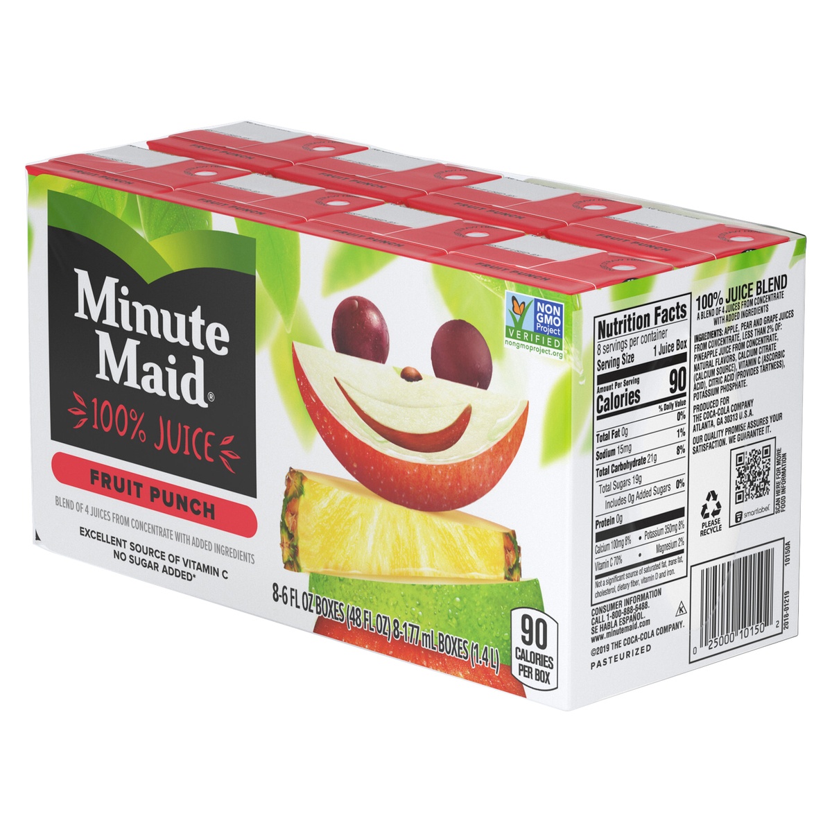 slide 3 of 11, Minute Maid Fruit Punch Juice Cartons, 6 fl oz, 8 Pack, 8 ct