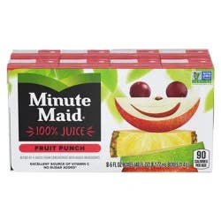 Minute Maid Fruit Punch Juice Cartons, 6 fl oz, 8 Pack