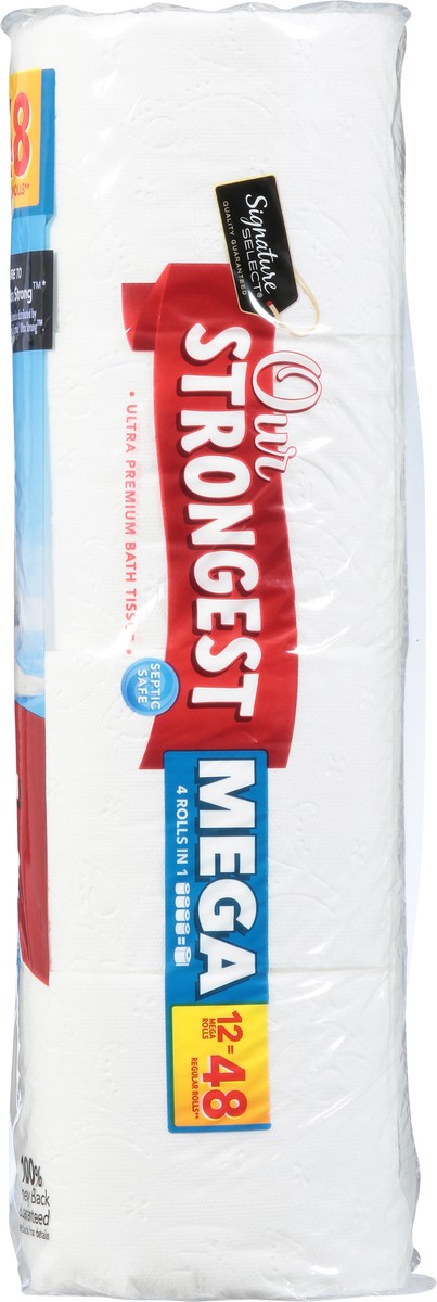 slide 4 of 9, Signature Select Two-Ply Mega Roll Ultra Strong Ultra Premium Bathroom Tissue 12 ea, 12 ct