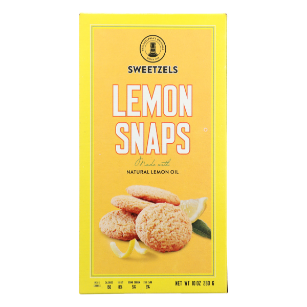slide 1 of 1, Sweetzels Lemon Snaps, 10 oz