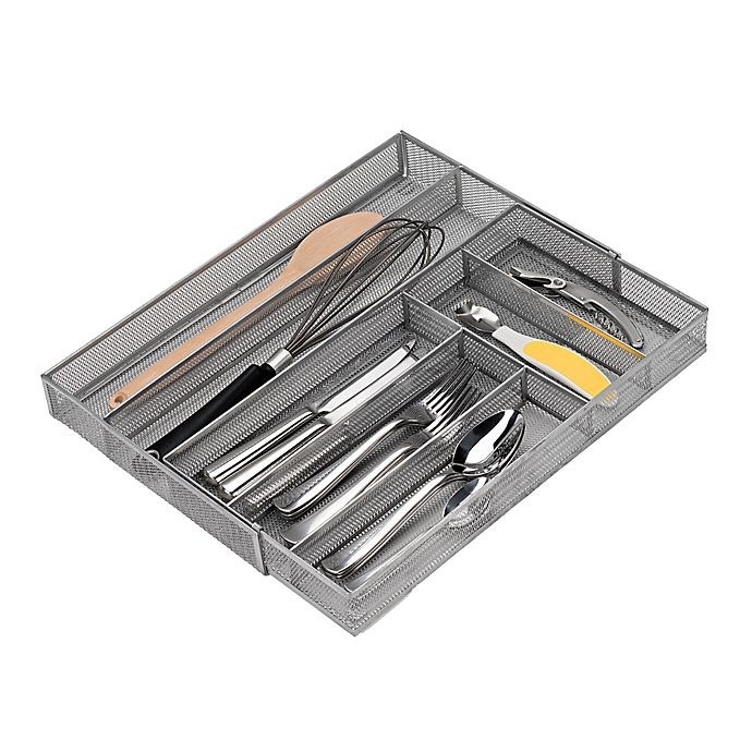 slide 1 of 5, ORG Expandable Mesh Cutlery Tray, 1 ct