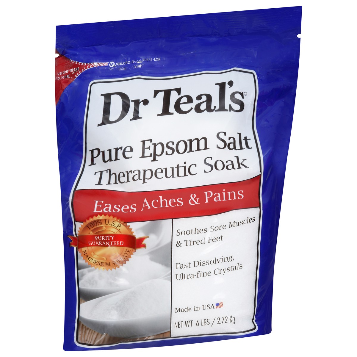 slide 9 of 10, Dr. Teal's Eases Aches and Pains Pure Epsom Salt Therapeutic Soak 6 lb, 6 lb