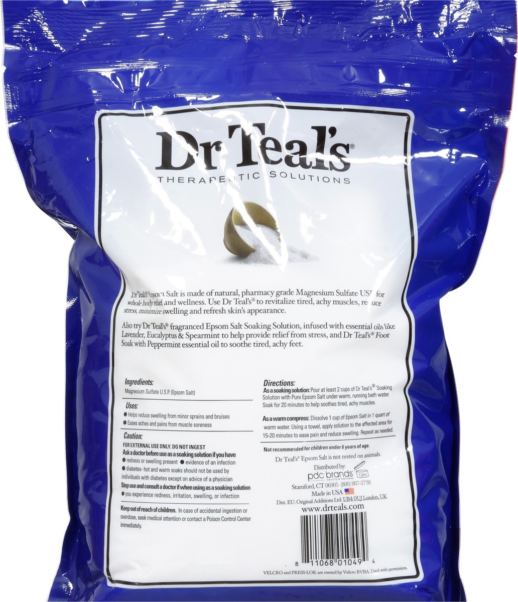 slide 3 of 10, Dr. Teal's Eases Aches and Pains Pure Epsom Salt Therapeutic Soak 6 lb, 6 lb