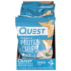 Quest Tortilla Style Ranch Flavor Protein Chips 8 - 1.1 oz Bags