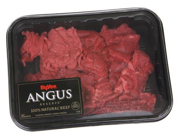 slide 1 of 1, Hy-Vee Angus Reserve Beef For Stir Fry, per lb
