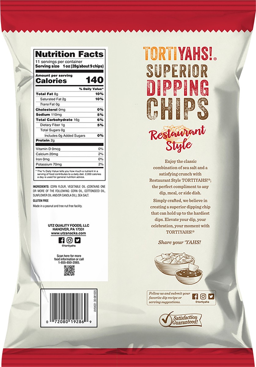 slide 2 of 7, Tortiyahs! 11 oz TORTIYAHS! Restaurant Style Sea Salt Tortilla Chips, 11 oz