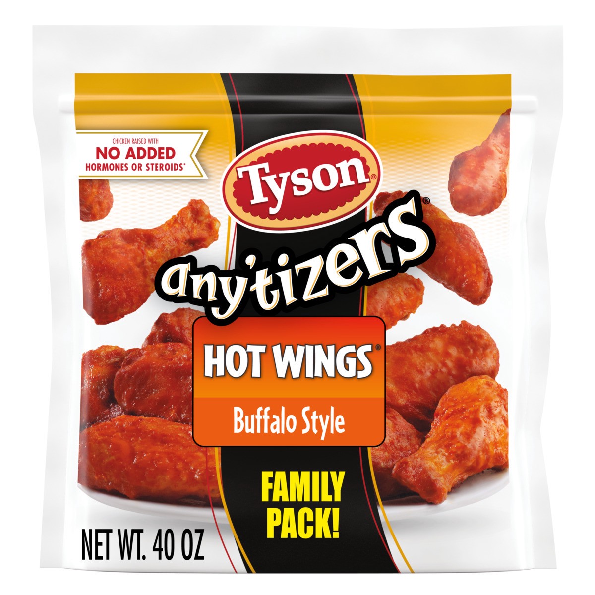 slide 1 of 6, Tyson Any'tizers Bone-In Buffalo Style Frozen Chicken Wings, 2.5 lb