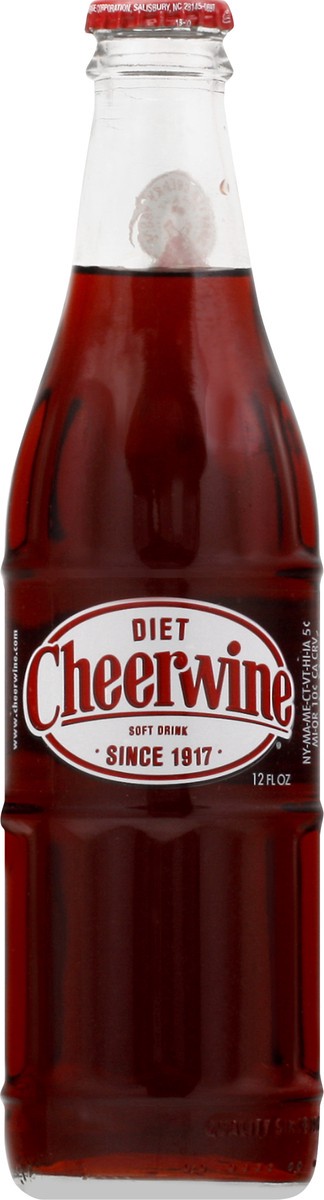 slide 8 of 10, Cheerwine Diet Cheerwine Glass Bottle- 12 fl oz, 12 fl oz