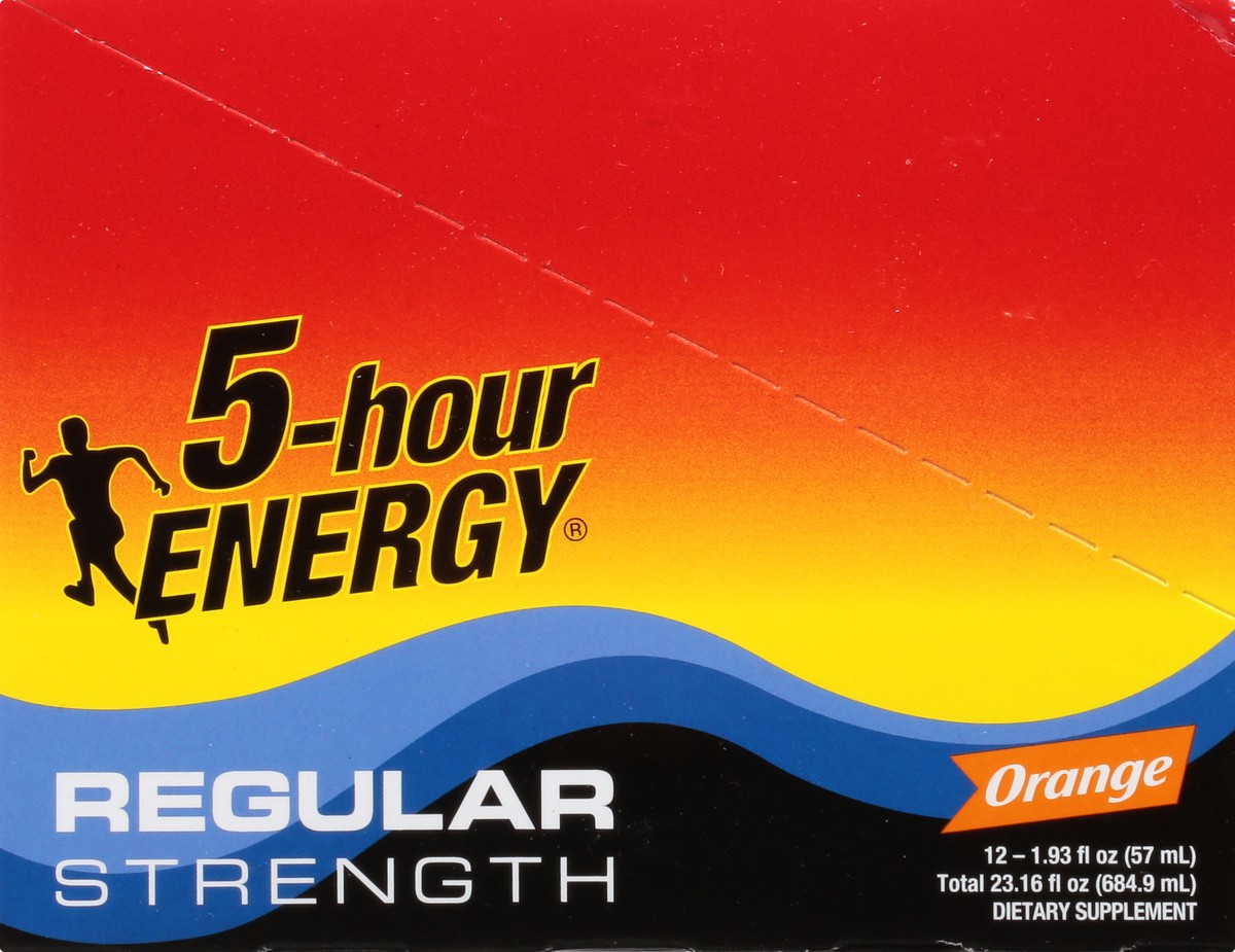 slide 5 of 12, 5-Hour Energy 12 Pack Regular Strength Orange Energy Shot 12 ea, 12 ct
