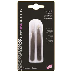 Studio M Pro Compact Slant Point Tip Tweezers