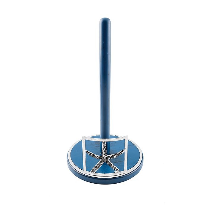 slide 1 of 1, Thirstystone Acacia Paper Towel Holder - Blue, 1 ct