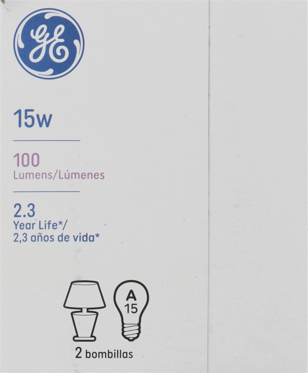 slide 7 of 9, GE 15-Watt A15 Incandescent Light Bulb - Soft White, 2 ct