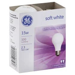 GE 15 Watts Soft White Light Bulbs 2 ea