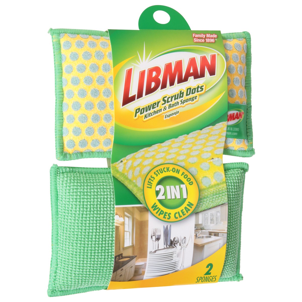 slide 6 of 9, Libman Kitchen & Bath Sponge 2 ea, 2 ct