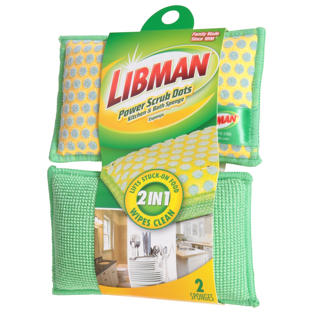 slide 7 of 9, Libman Kitchen & Bath Sponge 2 ea, 2 ct