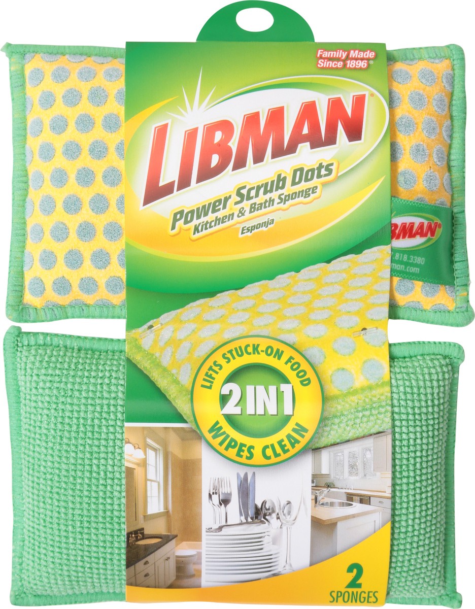 slide 9 of 9, Libman Kitchen & Bath Sponge 2 ea, 2 ct