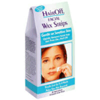slide 1 of 1, Hair Off Facial Wax Strips, 18 ct