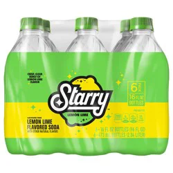 Starry Soda, Lemon Lime, 6 Pack