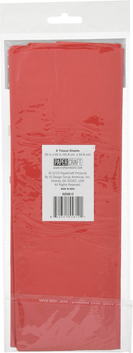 slide 9 of 9, Paper Craft Products Red Tissue Sheets 8 ea, 8 ct