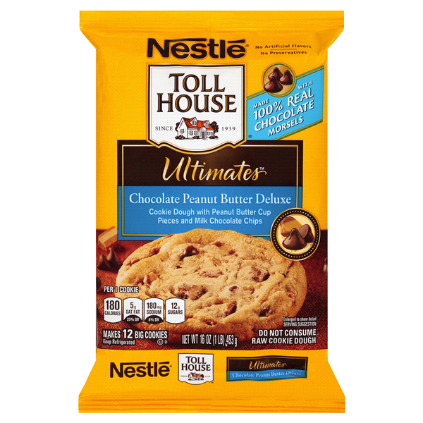 slide 1 of 1, Nestlé Toll House Ultimates Chocolate Peanut Butter Deluxe Cookie Dough, 16 oz