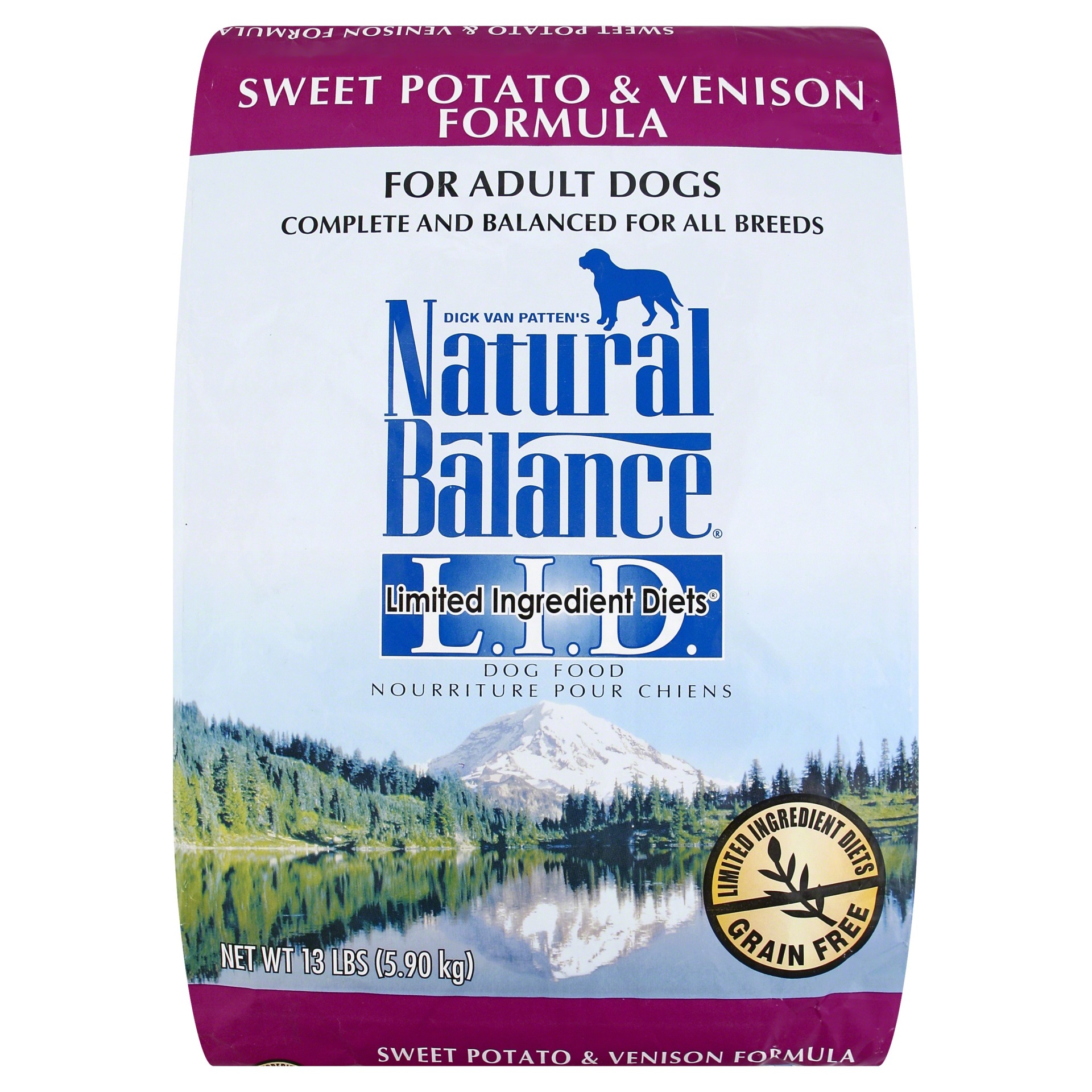 Natural Balance L.I.D. Sweet Potato & Venison Grain Free Dog Food 13 lb