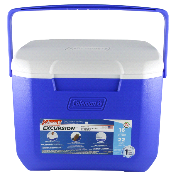 Coleman excursion cooler 2024 16 qt blue