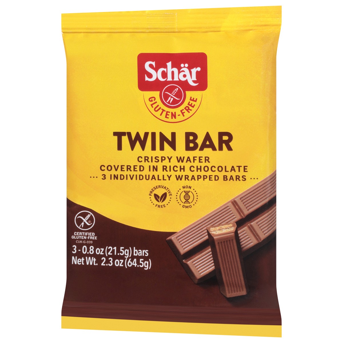 slide 7 of 12, Schär Gluten-Free Twin Bar 3 - 0.8 oz Bars, 3 ct