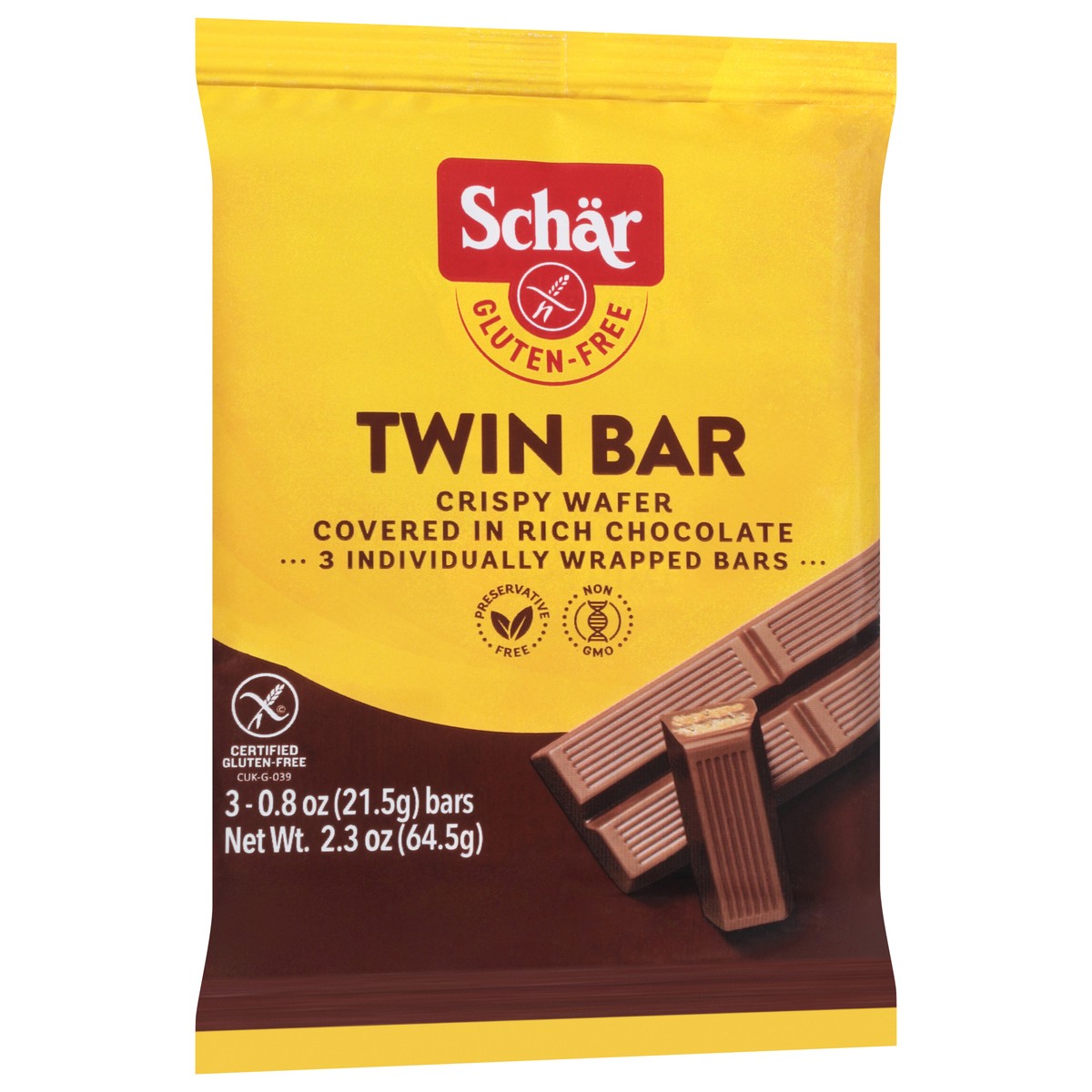 slide 11 of 12, Schär Gluten-Free Twin Bar 3 - 0.8 oz Bars, 3 ct