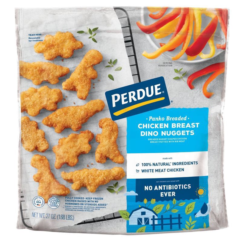 slide 1 of 1, PERDUE Panko Breaded Dino Nuggets, 27 oz., 27 oz