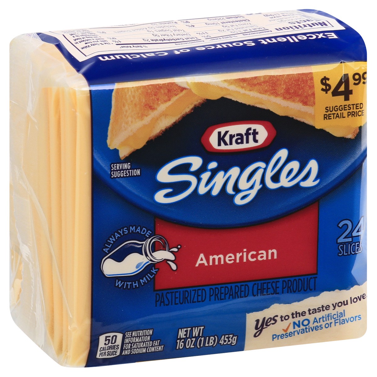 slide 2 of 10, Kraft Sliced American Cheese, 16 oz