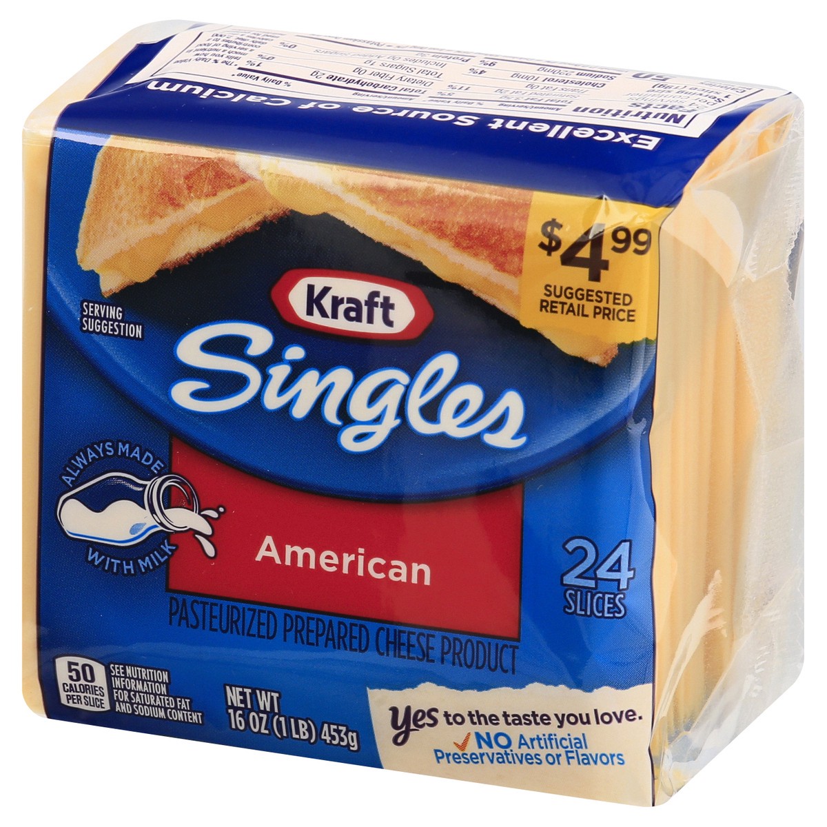 slide 3 of 10, Kraft Sliced American Cheese, 16 oz