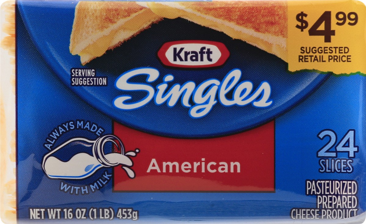 slide 8 of 10, Kraft Sliced American Cheese, 16 oz