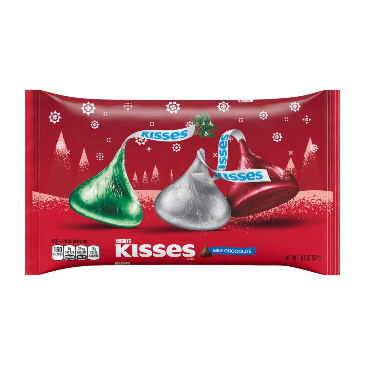 slide 1 of 5, Hershey's Holiday Milk Chocolate Kisses, 18.5 oz