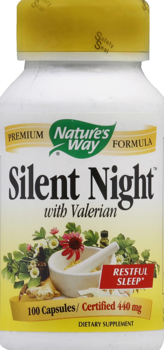 slide 2 of 2, Nature's Way Silent Night Sleep Formula, 440 mg, 100 Vcaps, 100 ct