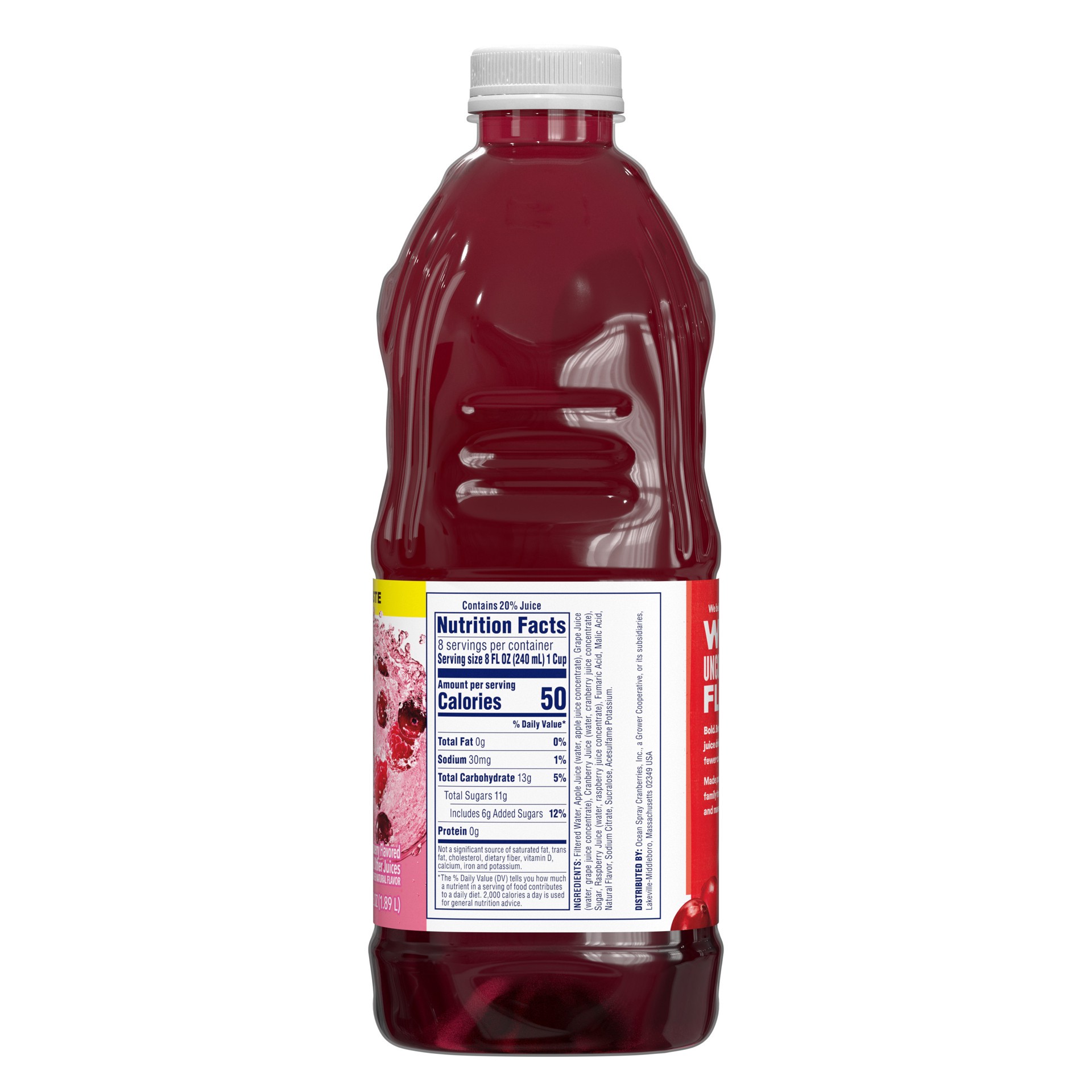 slide 5 of 6, Ocean Spray Light‡ 50 Cran-Raspberry™ Cranberry and Raspberry Juice Drink, 64 fl oz